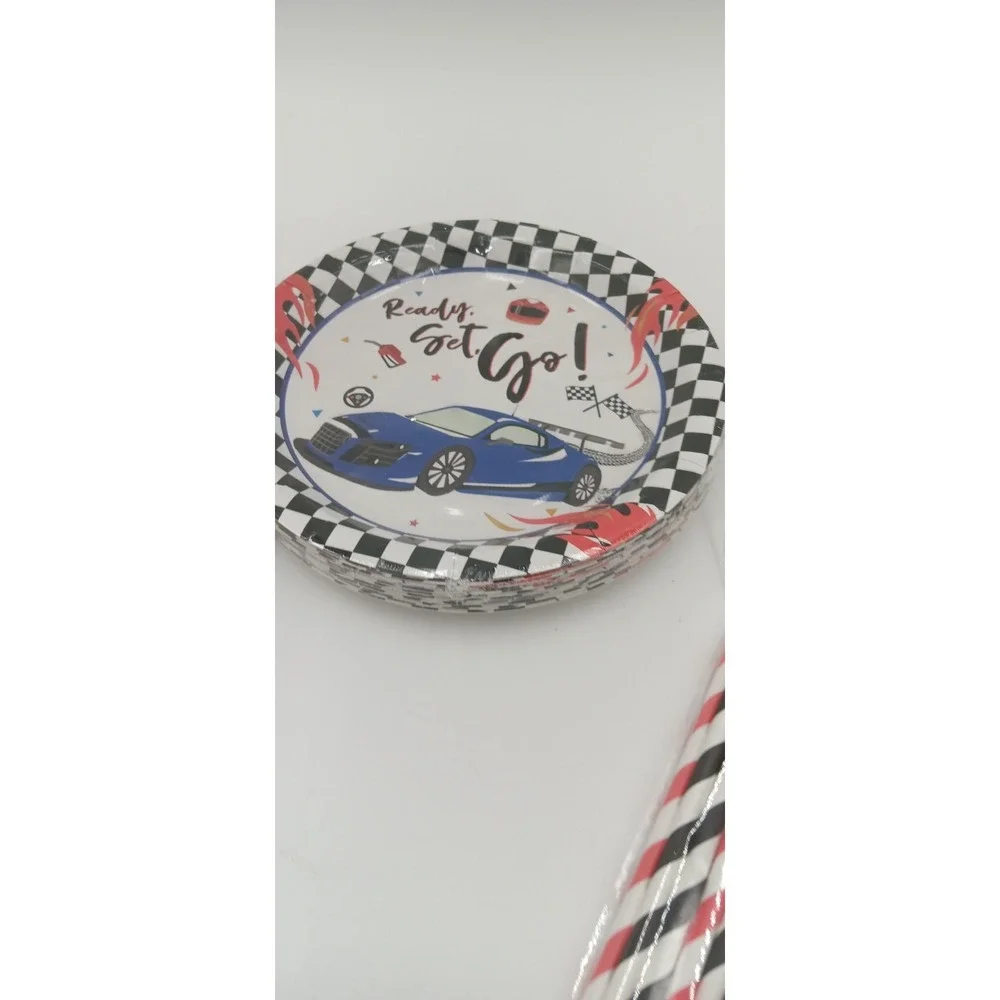 200pc 24 Setting Race Car Birthday Party Decorations Plates‎ Napkins Cups